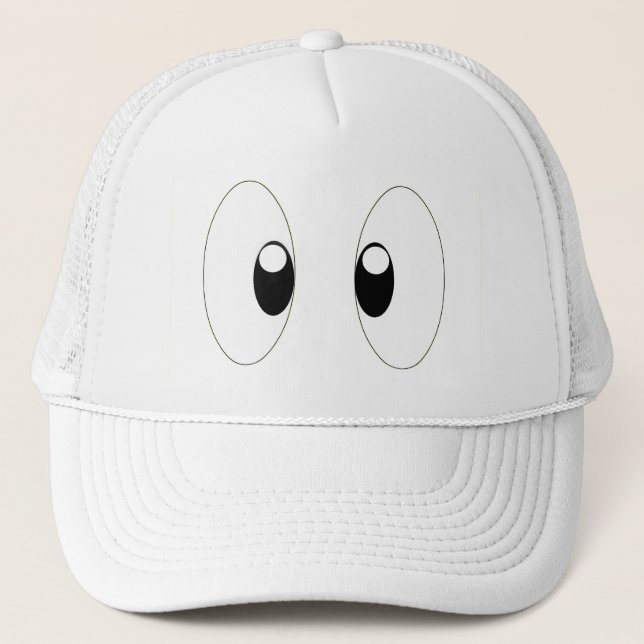 Cartoon eyes trucker hat (Front)