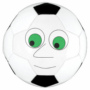 Cartoon Face with Big Nose Funny Soccer Ball