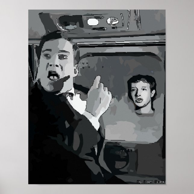 Cartoon Faces on Air Plane Poster (Front)