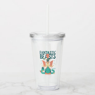 Cartoon Fantastic Beasts Emerge From Suitcase Acrylic Tumbler