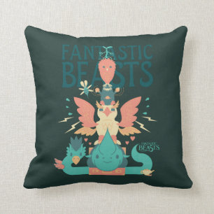 Cartoon Fantastic Beasts Emerge From Suitcase Cushion