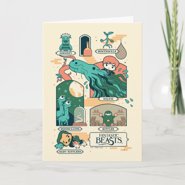 Cartoon Fantastic Beasts Scenes Card (Front)