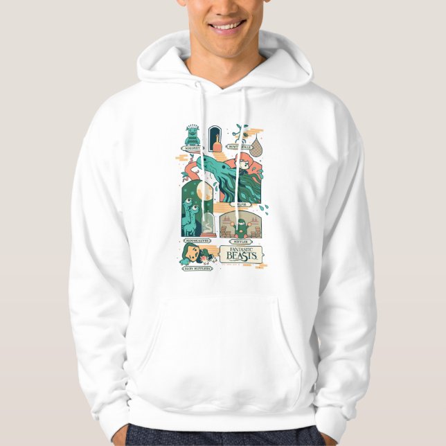 Cartoon Fantastic Beasts Scenes Hoodie (Front)