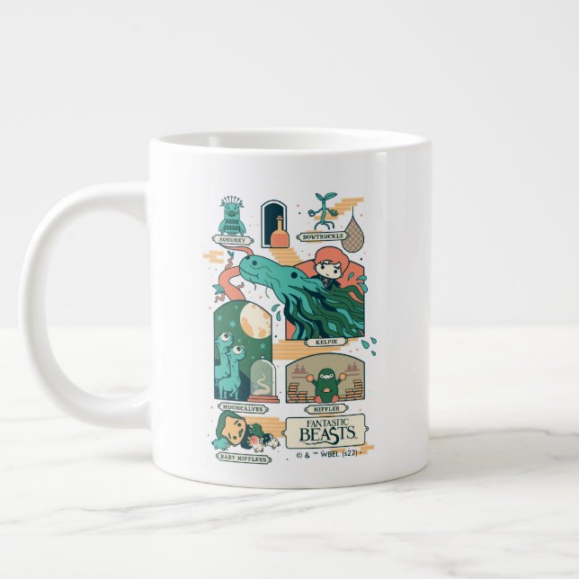 Cartoon Fantastic Beasts Scenes Large Coffee Mug (Left)