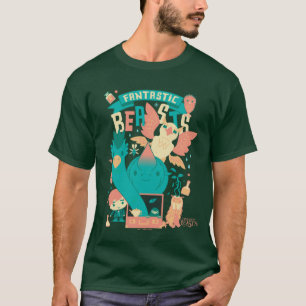 Cartoon Fantastic Beasts With Newt Scamander T-Shirt