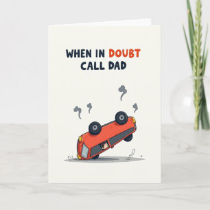 Cartoon Fathers Day Rescue Card