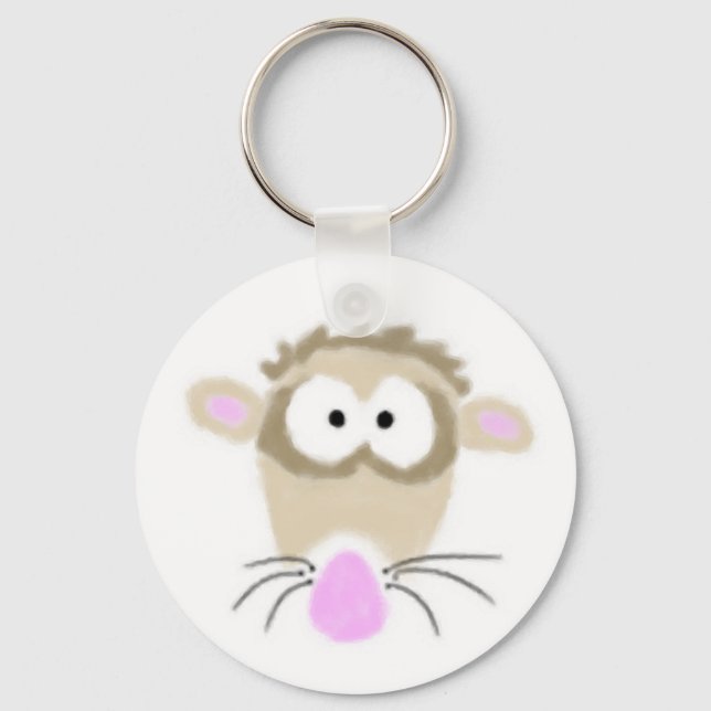 Cartoon Ferret Keychain (Front)