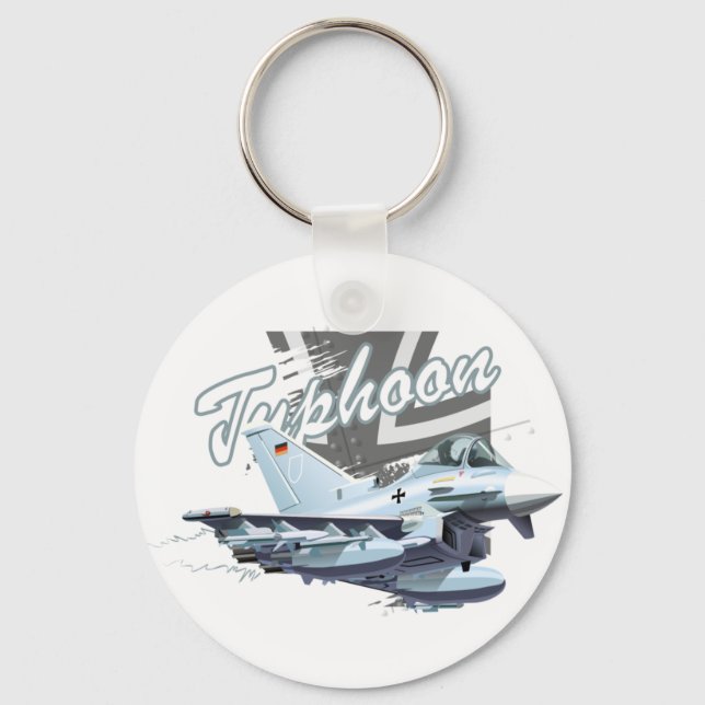 Cartoon fighter plane key ring (Front)