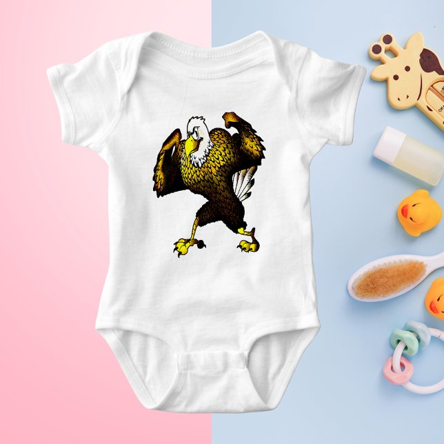 Cartoon Fighting Eagle Baby Bodysuit (Cartoon Fighting Eagle Baby Bodysuit)