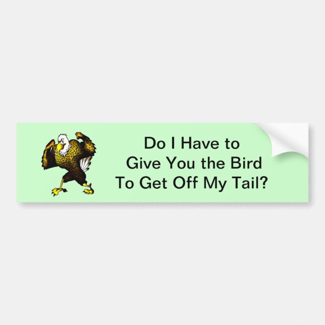 Cartoon Fighting Eagle Bumper Sticker (Front)