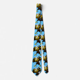 Cartoon Fighting Eagle Tie
