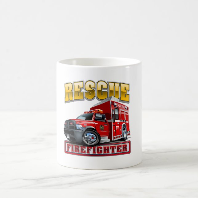 Cartoon firetruck coffee mug (Center)