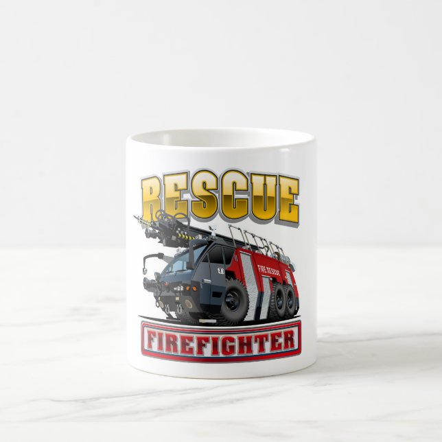 Cartoon firetruck coffee mug (Center)