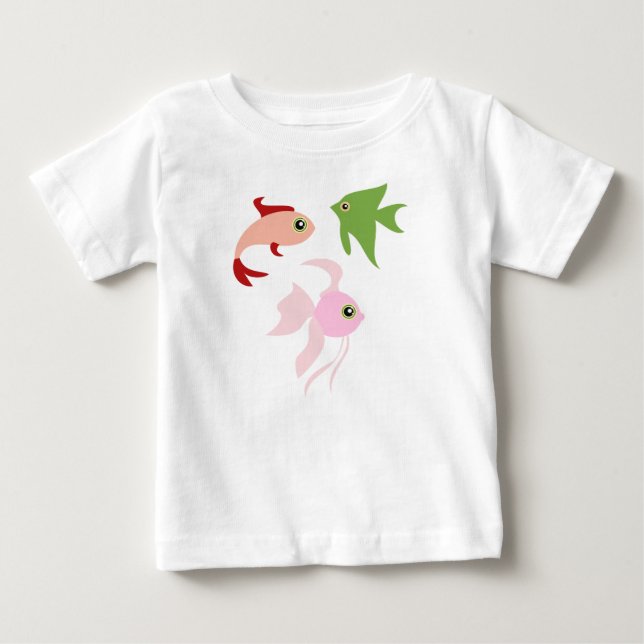 Cartoon Fish Baby T-Shirt (Front)