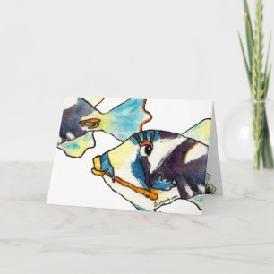 Cartoon Fish Drawing Greeting Card