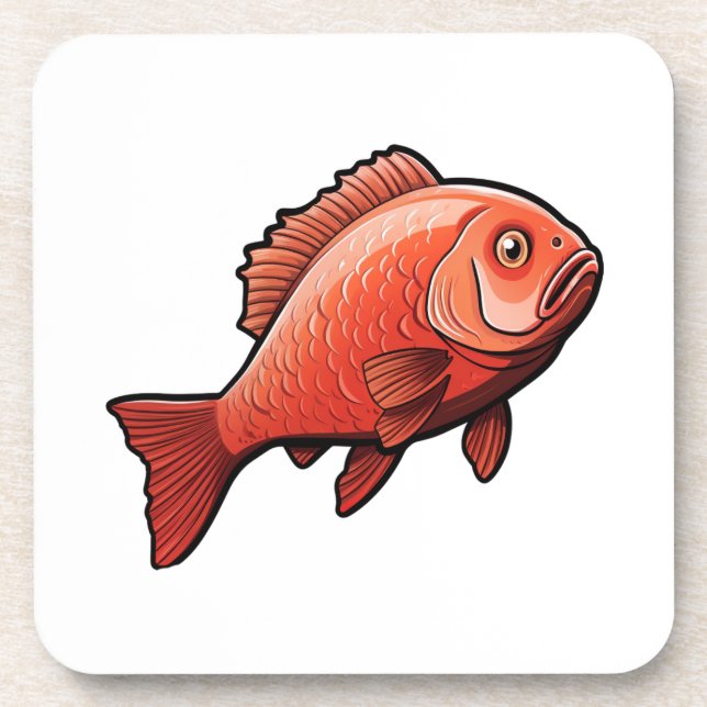 Cartoon fish illustration coaster (Front)