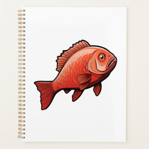 Cartoon fish illustration planner