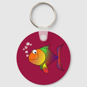 Cartoon Fish Key Ring