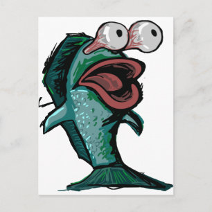 Cartoon Fish Postcard