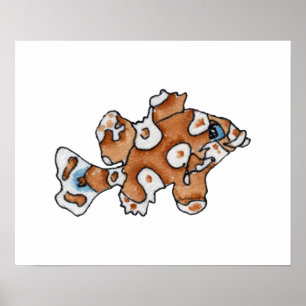 Cartoon Fish Sweetlips Children's Wall Art Poster