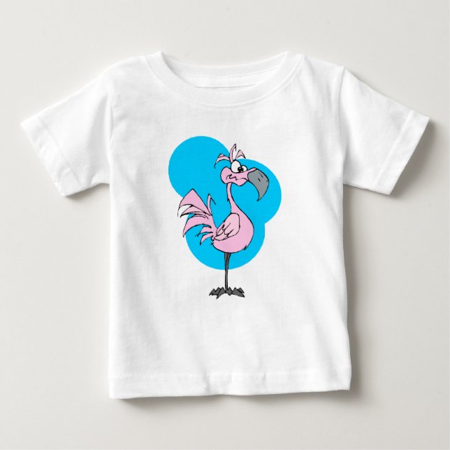 Cartoon Flamingo Baby T-Shirt (Front)