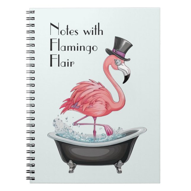 Cartoon Flamingo Notebook (Front)