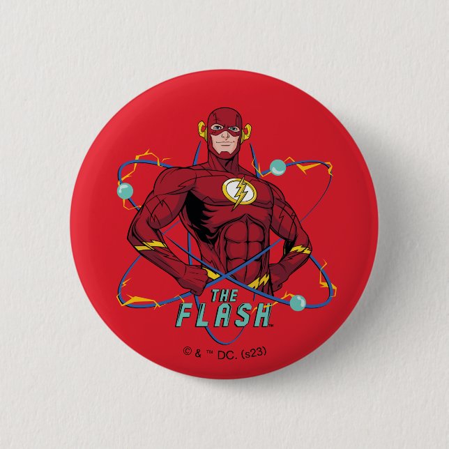 Cartoon Flash Atomic Graphic 6 Cm Round Badge (Front)