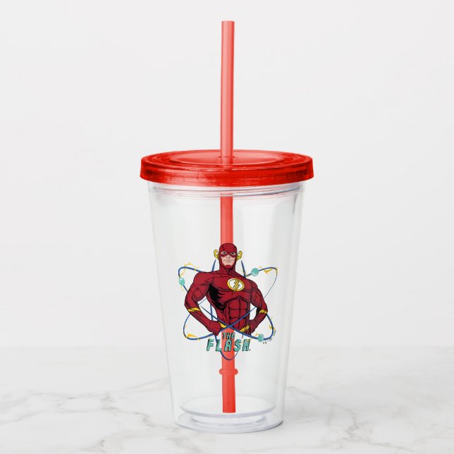 Cartoon Flash Atomic Graphic Acrylic Tumbler (Front)