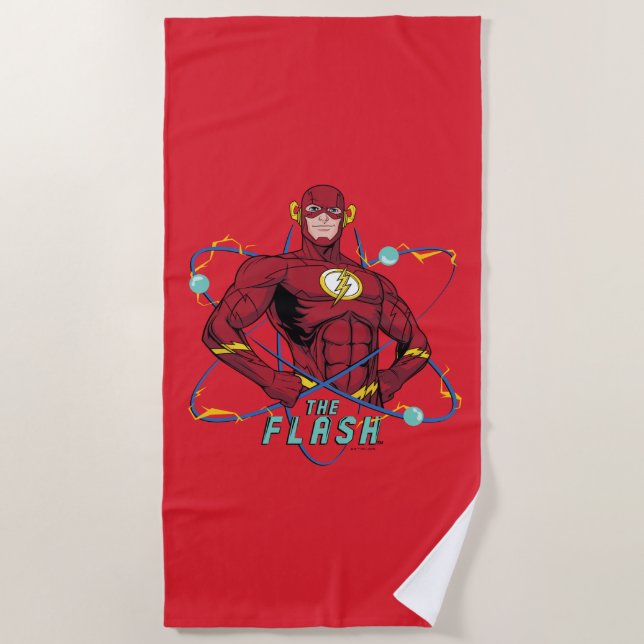 Cartoon Flash Atomic Graphic Beach Towel (Front)