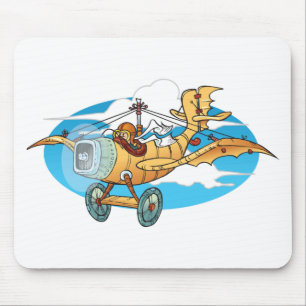 Cartoon Flivver Mouse Pad