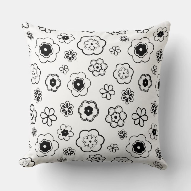 cartoon flowers pillow (Front)