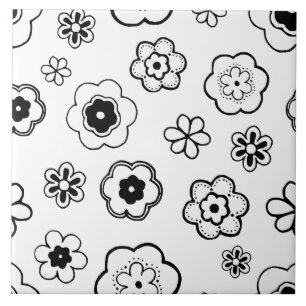 cartoon flowers tile