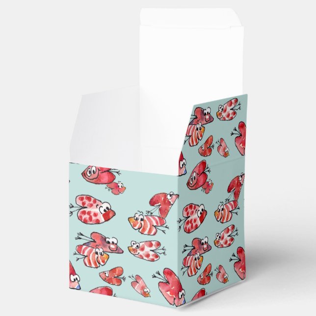 Cartoon Flying Love Hearts 2 Paper Box (Opened)