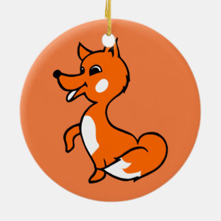 Cartoon Fox Ceramic Tree Decoration