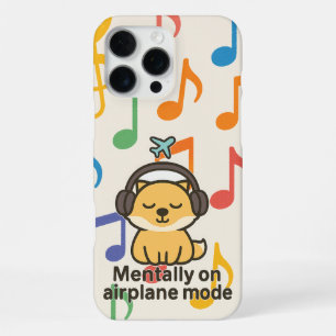 Cartoon Fox Sticker Mentally on Aeroplane Mode iPhone 16 Pro Max Case