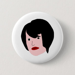 Cartoon Frau 6 Cm Round Badge