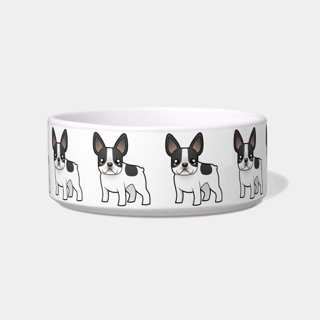 Cartoon French Bulldog Bowl (Front)