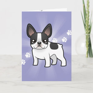 Cartoon French Bulldog Card