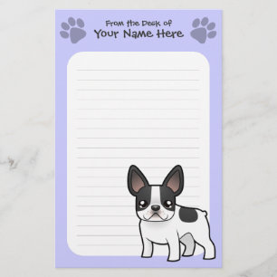 Cartoon French Bulldog Stationery