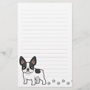 Cartoon French Bulldog Stationery
