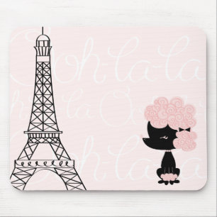 Cartoon French Poodle Mouse Pad