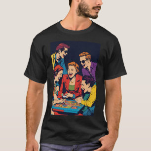 "Cartoon Friends Playing with Cardboard T-Shirt –