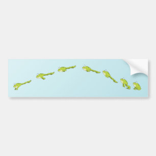 cartoon frog bumper sticker