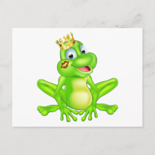 Cartoon frog prince postcard