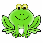 Cartoon Frog Standing Photo Sculpture<br><div class="desc">Cartoon Frog</div>
