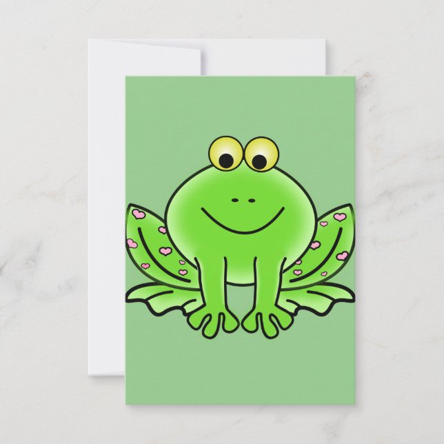 Cartoon frog     thank you card (Front)
