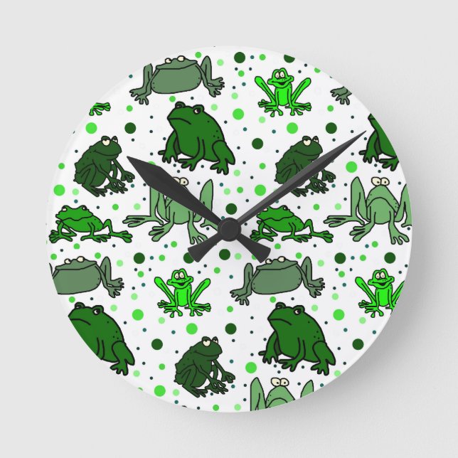 Cartoon Frog Wall Clock (Front)