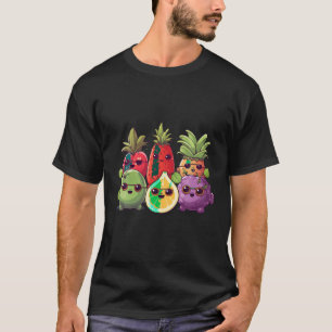 cartoon fruits wearing sunglasses funny Idea Creat T-Shirt