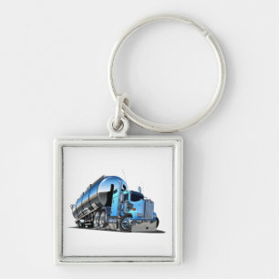 Cartoon fuel truck key ring