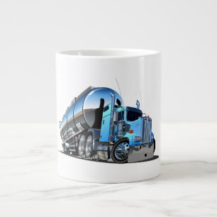 Cartoon fuel truck large coffee mug